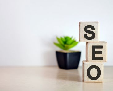 wooden blocks on desk spelling out seo