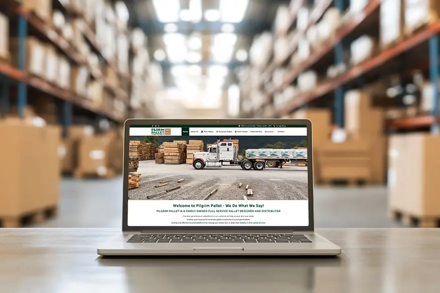 Pilgrim Pallet on laptop screen