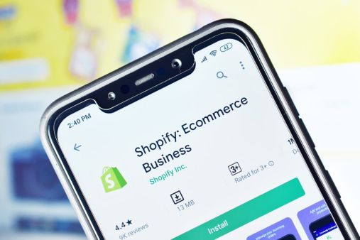 shopify app on phone