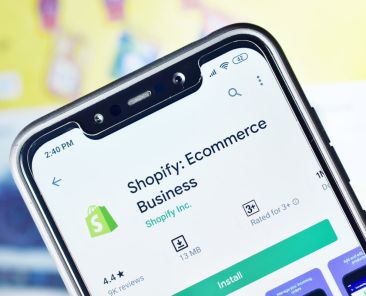 shopify app on phone