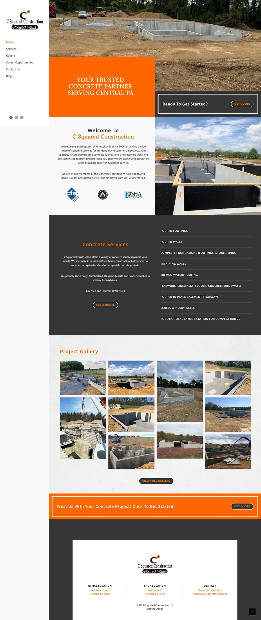 C Squared Construction Responsive Design